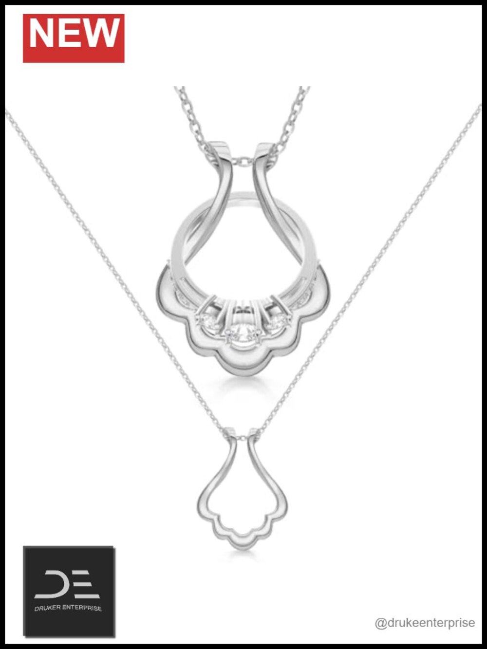 Sterling Silver Ring Holder Necklace 18 Inch for Doctors Nurses